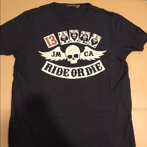 Johnson Motors Vintage Motorcycle T Shirt Black XL